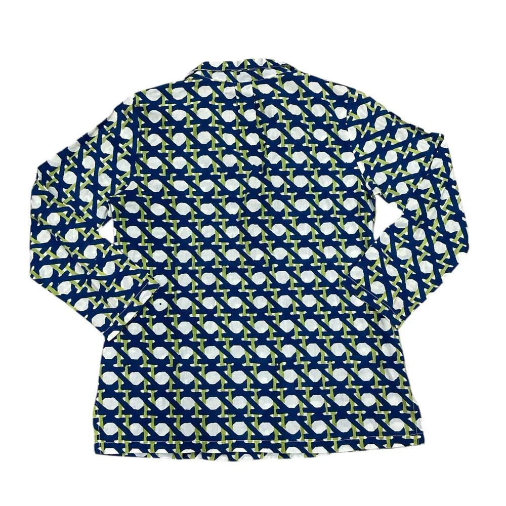 Roberta Roller Rabbit Blue Green Multi Color Tunic Top - Picture 2 of 5